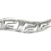 Rubber Bracelet - Sterling Silver 4 Greek Key Wave(.7cm)