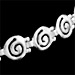 The Ariadne Collection - Sterling Silver Bracelet - Swirl Motif Links (7mm)