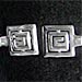 Sterling Silver Cuff Bracelet - Greek Key Square (6.5cm)