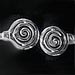 Sterling Silver Cuff Bracelet - Spiral Circle (6.5cm)