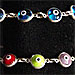Sterling Silver Bracelet - Evil Eye Chain (.8cm)
