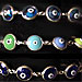 Sterling Silver Bracelet - Evil Eye Chain (1cm)