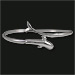 Sterling Silver Cuff Bracelet - Minoan Dolphin Small (6.5cm)