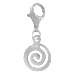 Sterling Silver Charm - Minoan Swirl Motif (9mm)