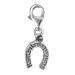 Sterling Silver Charm - Horse-shoe w/ Greek Key (9mm)