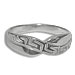 Sterling Silver Ring - Greek Key Diagonal
