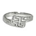 Sterling Silver Ring - Large Band - Greek Key