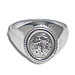 Sterling Silver Prince Carrying Lillies-Owl (oval) Men's Ring JP125R