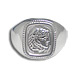 Sterling Silver Alexander-Owl (square) Men's Ring JP127R
