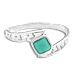 Sterling Silver Ring - Greek Key Serpent with Turquoise Square