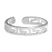 Sterling Silver Ring - Adjustable Greek Key Band 4mm