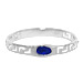 Sterling Silver Ring - Greek Key Oval Stone