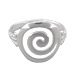 Sterling Silver Ring - Swirl Motif 12mm