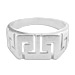 Sterling Silver Mens Ring - Greek Key Square (9mm)