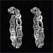 Sterling Silver Hoop Earrings - Wavy Greek Key (30mm)
