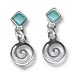 Sterling Silver Dangle Earrings - Spiral (23mm)