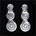 The Ariadne Collection - Sterling Silver Earrings w/ Swirl Motif Links (40mm)