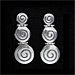 The Ariadne Collection - Sterling Silver Earrings w/ Swirl Motif Links (35mm)