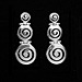 The Ariadne Collection - Sterling Silver Earrings w/ Swirl Motif Links (37mm)