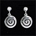 The Ariadne Collection - Sterling Silver Earrings w/ Swirl Motif (21mm)