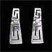 The Clio Collection - Sterling Silver Earrings w/ Double Greek Key (35mm)