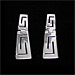 The Clio Collection - Sterling Silver Earrings w/ Double Greek Key (30mm)