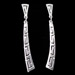 The Clio Collection - Sterling Silver Earrings Greek Key Curve (47mm)