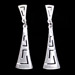 The Clio Collection - Sterling Silver Earrings Greek Key Curve (36mm)