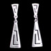 The Clio Collection - Sterling Silver Earrings Greek Key Triangle (30mm)
