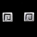 The Clio Collection - Sterling Silver Post Earrings Greek Key (4mm)