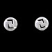 The Clio Collection - Sterling Silver Post Earrings Circle Greek Key (6mm)