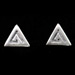 The Clio Collection - Sterling Silver Post Earrings Greek Key Triangle (7mm)