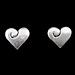 Sterling Silver Post Earrings Heart (7mm)