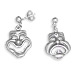 Sterling Silver Earrings - Comdey and Tragedy Masks (29mm)