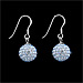 The Rio Collection - Swarovski Crystal Ball Hook Earrings Blue (10mm)