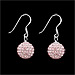 The Rio Collection - Swarovski Crystal Ball Hook Earrings Pink (10mm)