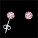 The Rio Collection - Swarovski Crystal Ball Post Earrings Pink (6mm)