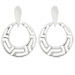 Sterling Silver Earrings - Greek Key Circle (30mm)
