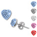 The Rio Collection - Swarovski Crystal Heart Post Earrings (5 color options)