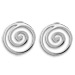 Sterling Silver Earrings - Swirl Motif Clip On (17mm)