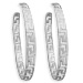 Sterling Silver Hoop Earrings - Greek Key (44mm)