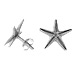 Sterling Silver Earrings - Starfish (16mm)