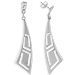 The Clio Collection - Sterling Silver Earrings - Greek Key Curve (42mm)
