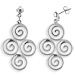 The Ariadne Collection - Sterling Silver Earrings - Cluster of Four Swirl Motif (40mm)