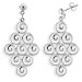 The Ariadne Collection - Sterling Silver Earrings - Cluster of Nine Swirl Motif (39mm)