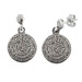 Sterling Silver Earrings - Phaistos Disk (12mm)