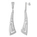 The Clio Collection - Sterling Silver Earrings - Greek Key Curve (69mm)