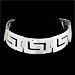 Sterling Silver Men's Bracelet - Large Greek Key Links (16mm)