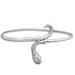 Sterling Silver Arm Bracelet - Decorated Serpent (90mm)