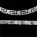 Sterling Silver Bracelet - Two Sided w/ Greek Key and Floral Motif (7mm)